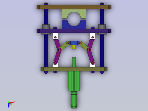 夹紧自锁机构利用连杆死点俯视缩略图