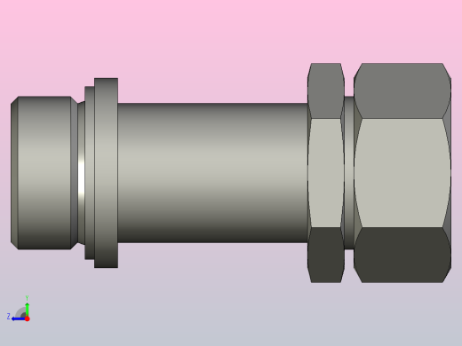 GB_T3735-2008带A型柱端的卡套式端直通长管接头L28右视缩略图