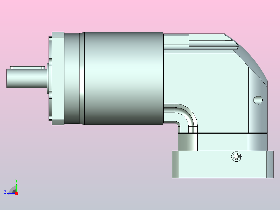 ZJTF120-LC-L3 22-110-145-M8经济型ZJTF120转角行星减速机右视图