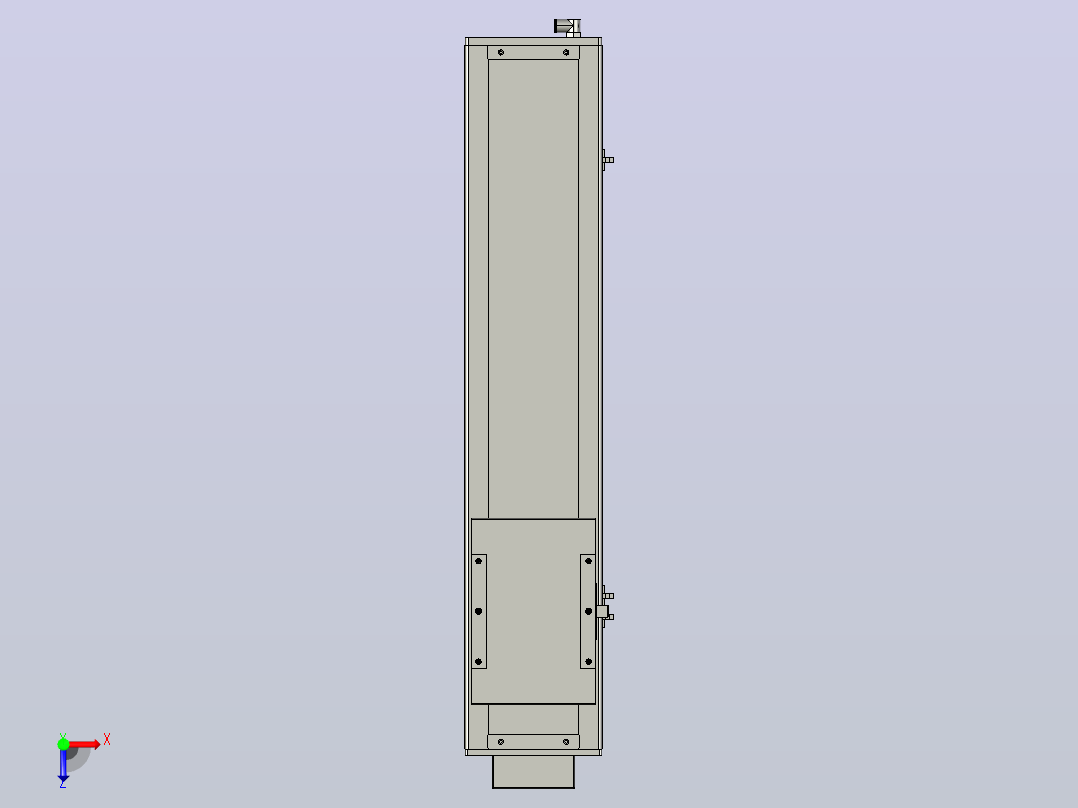无尘螺杆滑台KCH17-BM（750W）KCH17-550-BM-750W-C4俯视图