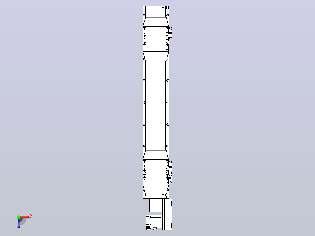 皮带直线轴双滑块型TPA-GCBS-120-P70-L200-QR-M20-N3俯视图