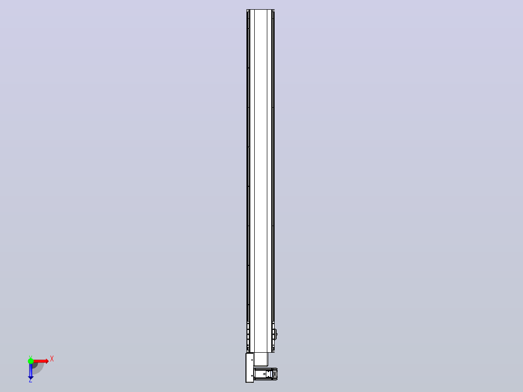 皮带直线轴半封闭可选导轨TPA-HNB-140D-120-L1500-ML-C-P40-N3俯视图