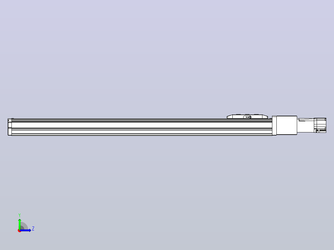 滚珠丝杠直线轴内置导轨TPA-GCR-50-1210C-L600-M-M10-N3左视图