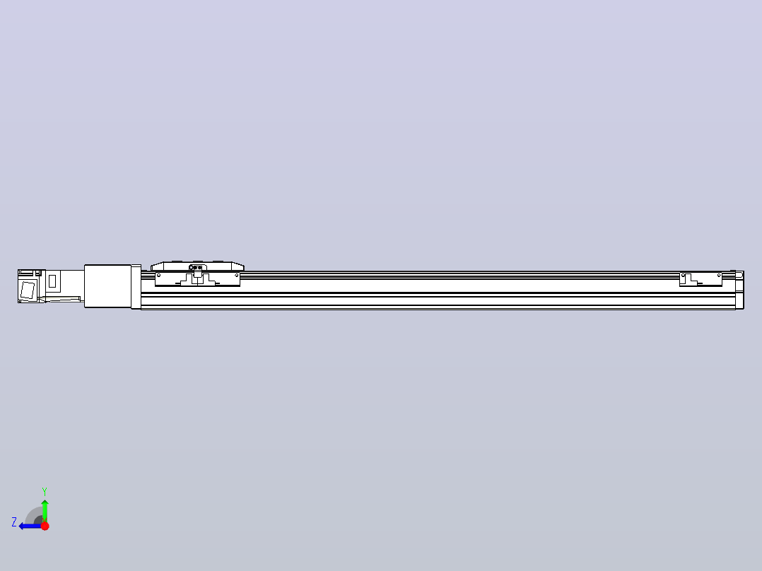 滚珠丝杠直线轴内置导轨TPA-GCR-50-1210C-L600-M-M10-N3右视图