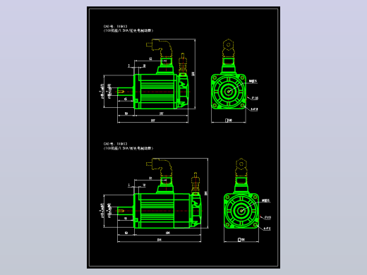 JSCC精研伺服电机CAD 100MS3 100MS4