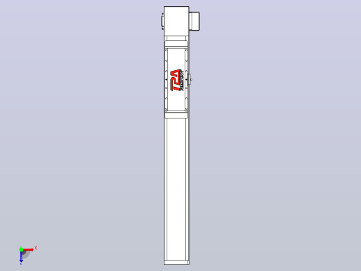 伺服电机集成皮带传动直线执行器TPA-OCB-120-224-L550-LP-P75-N3俯视缩略图