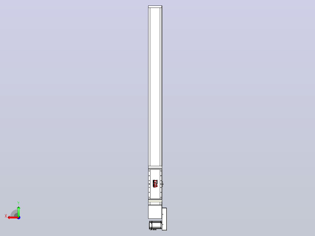 伺服电机集成皮带传动直线执行器TPA-OCB-140-256-L1450-MR-P75-N3后视图