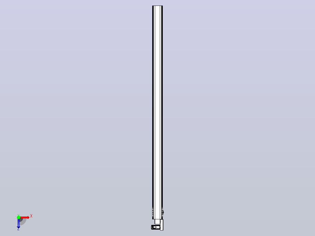 皮带直线轴半封闭可选导轨TPA-HNB-140D-120-L2650-MR-C-P40-N3俯视图