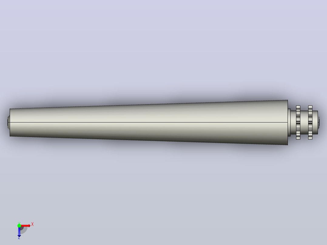 TSD2-FT-08B14T-AGL560-RL500-C1钢制动力锥形双排齿输送滚筒俯视图
