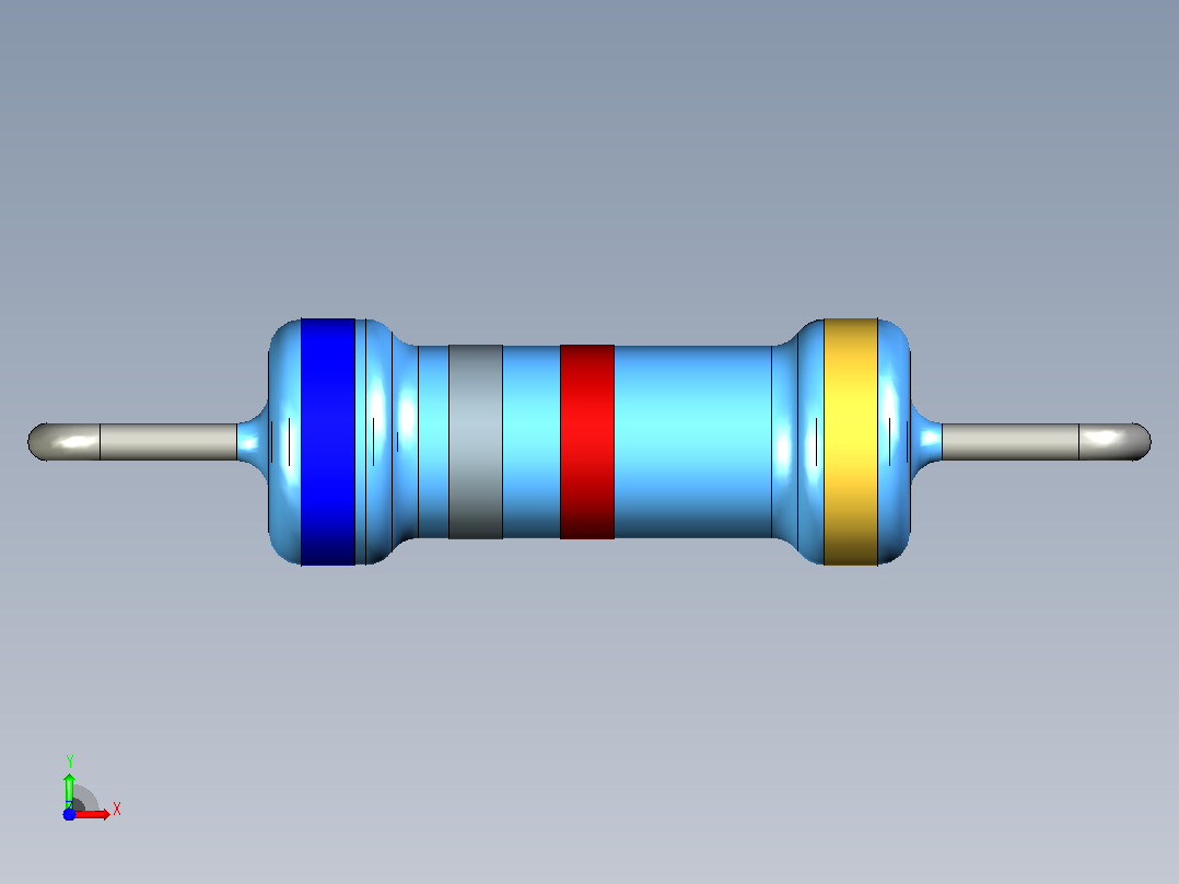 通孔电阻器680R前视图