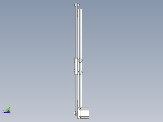 Nema23V型槽皮带驱动执行器500mm右视缩略图