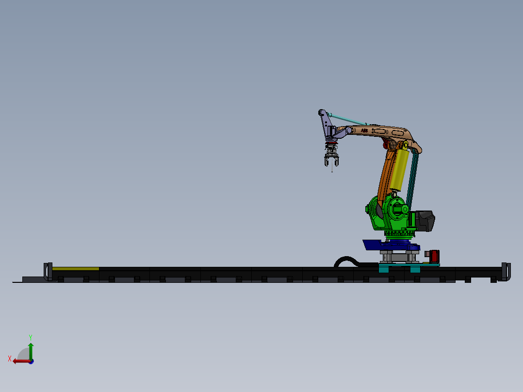 ABB_760应用EOAT机械夹手3D模型图纸 Solidworks设计后视图