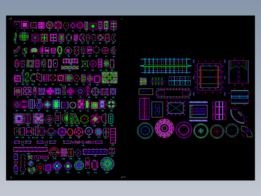 天花集锦施工图