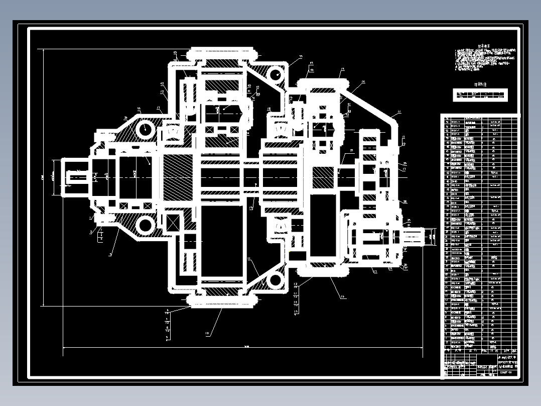 风力发电机增速器装配图