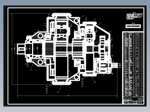 风力发电机增速器装配图