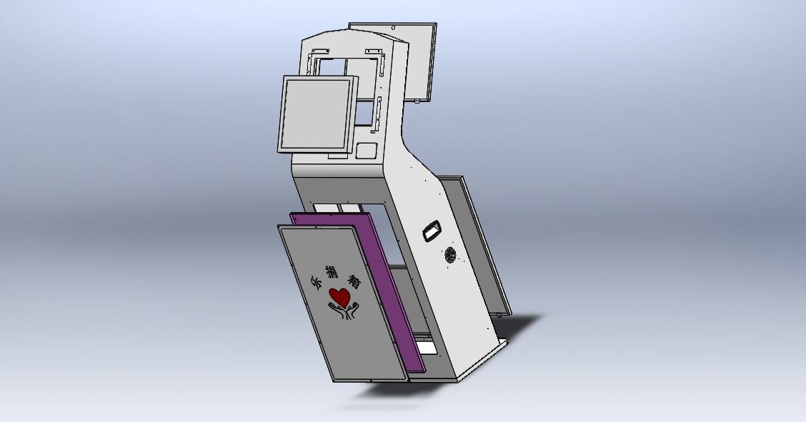 solidworks 钣金模型（乐捐箱