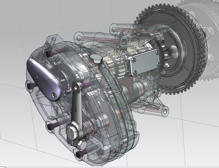 摩托车变速箱全套模型