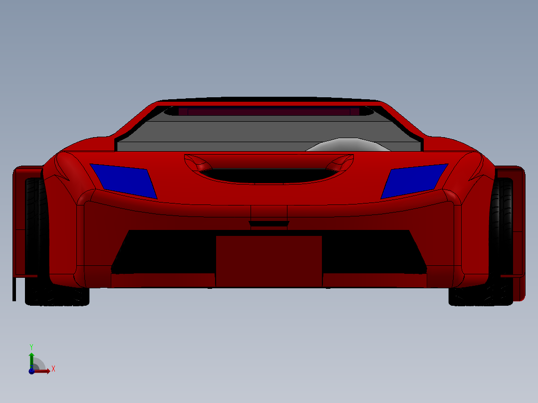 solidworks 兰博基尼跑车模型前视图