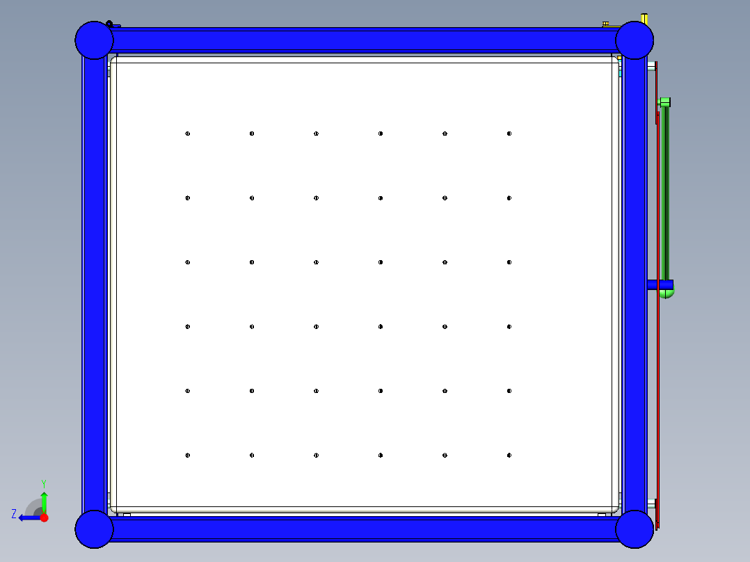 连杆步进升降机构3D模型图纸 STP格式(1)右视图