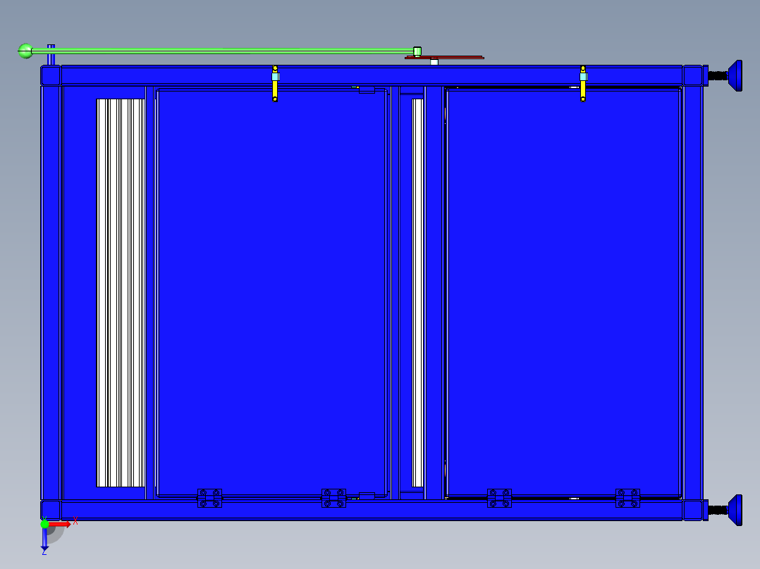 连杆步进升降机构3D模型图纸 STP格式(1)俯视图