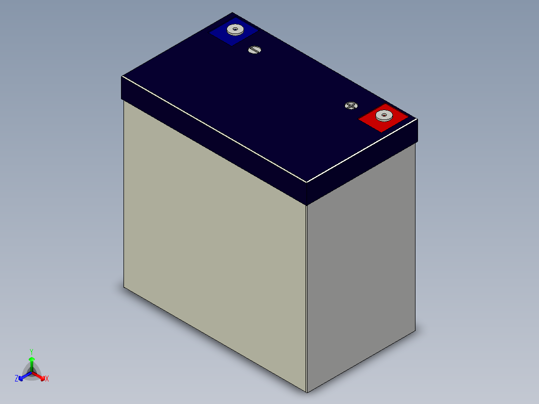 12V电池正等轴测图