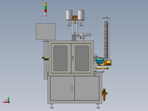 轴承自动合套机3D图纸H512 K349 非标自动化设备3D图纸3D模型后视缩略图