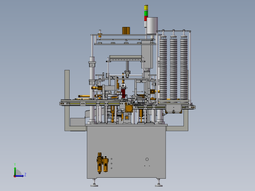 轴承自动合套机3D图纸H512 K349 非标自动化设备3D图纸3D模型左视缩略图