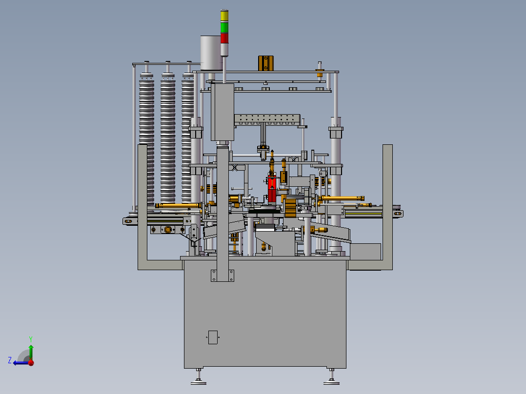 轴承自动合套机3D图纸H512 K349 非标自动化设备3D图纸3D模型右视图