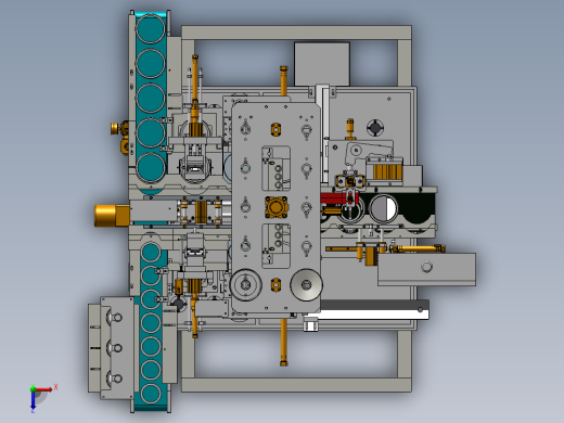 轴承自动合套机3D图纸H512 K349 非标自动化设备3D图纸3D模型俯视缩略图
