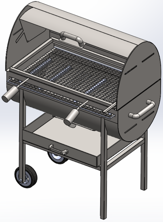Barbecue户外烧烤架3D数模图纸 STEP格式缩略图
