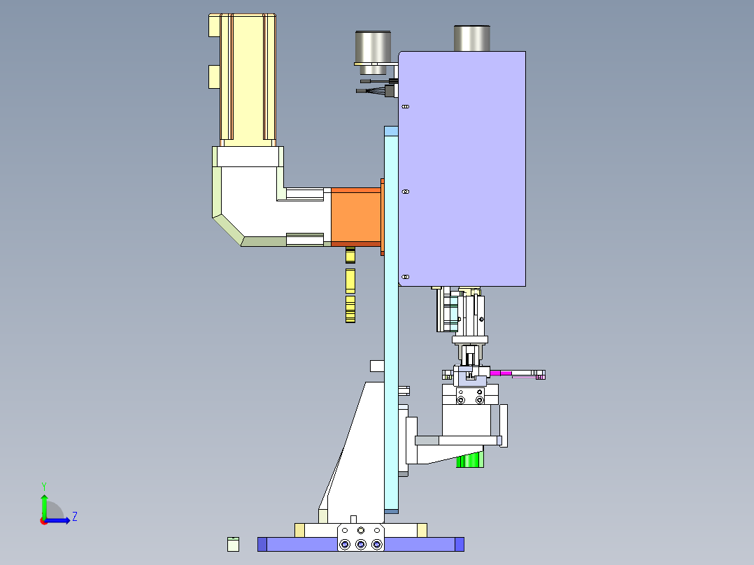 A5_双工位快速移栽并旋转工件机构SW2017左视图
