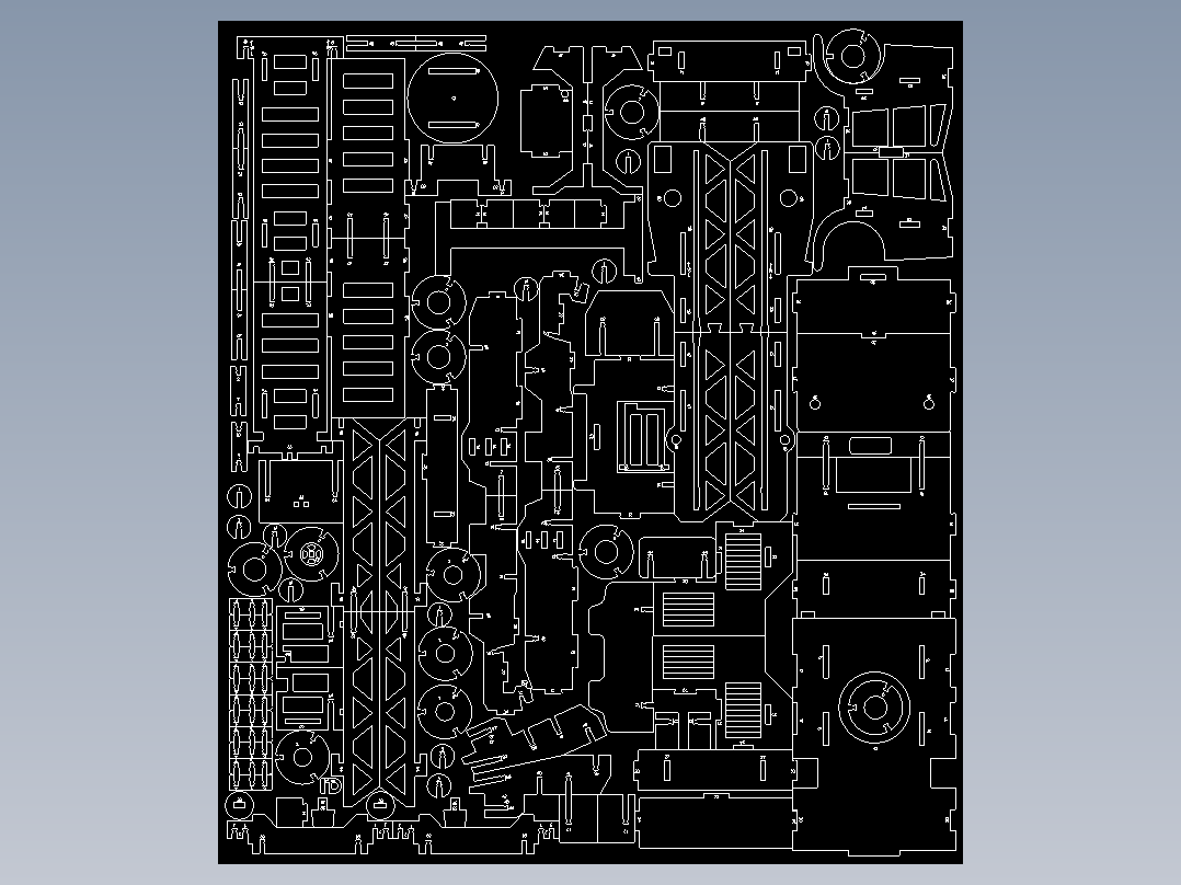 吊车激光切割立体CAD