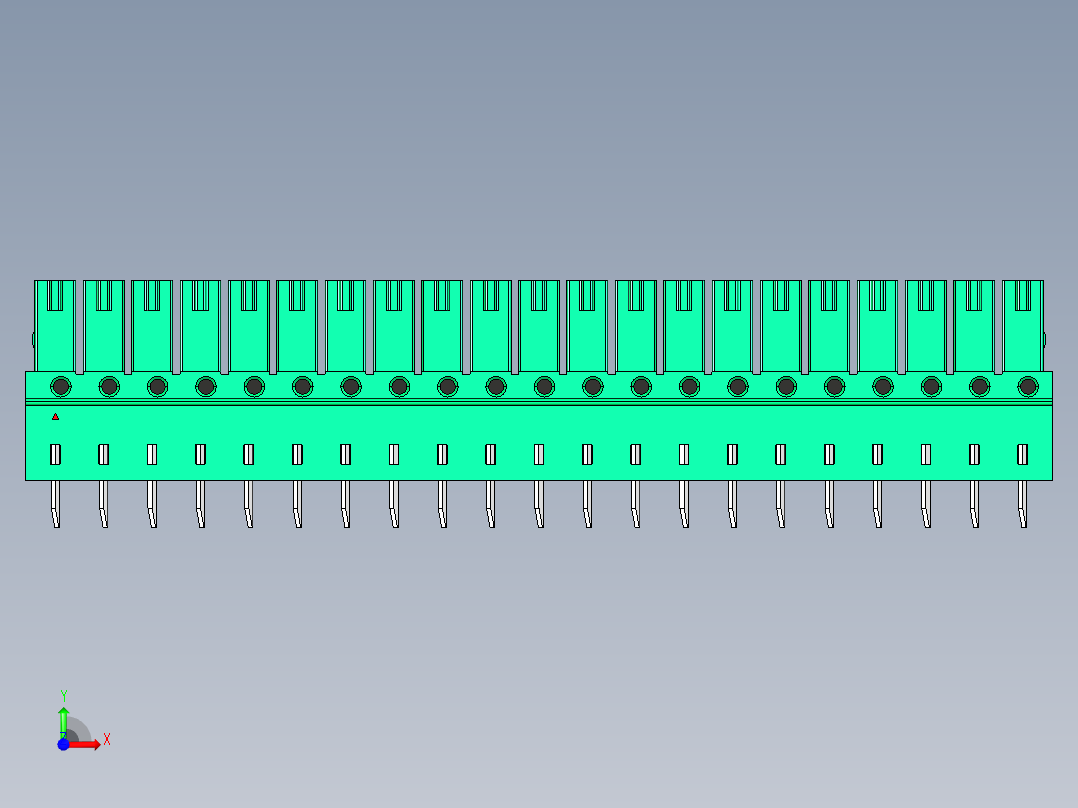DEGSON 15EDG 系列 3.5mm 插拔式接线端子 FullPack-15EDGB-3.5-21P-14-00AH前视图