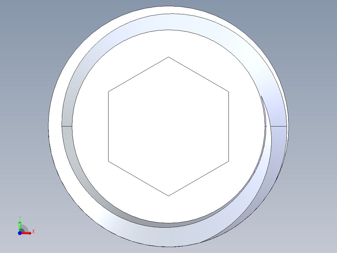 UNC 平头紧定螺钉-UNC SET SCREW 0.500 x0.750.STEP前视图