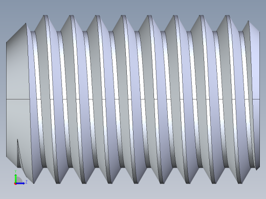UNC 平头紧定螺钉-UNC SET SCREW 0.500 x0.750.STEP左视缩略图