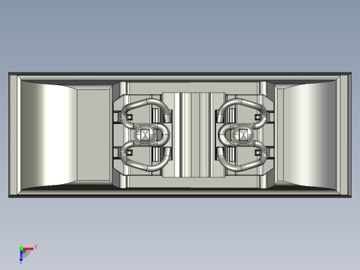 优化福斯罗300型扣件系统三维模型俯视缩略图