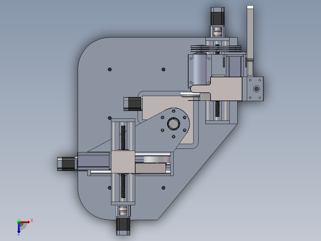 P771-磨床砂轮修整机的结构设计【6+SW三维】380俯视图