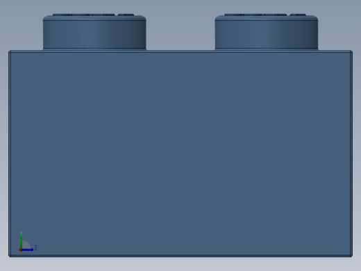 乐高套装 4421基本积木-4205058 - 3001 Medium Blue Brick 2 x 4.SLDPRT左视缩略图