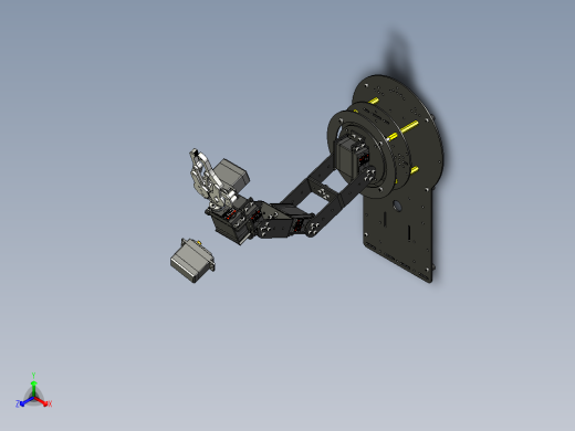 6自由度机械臂装配体(铝合金抓手)