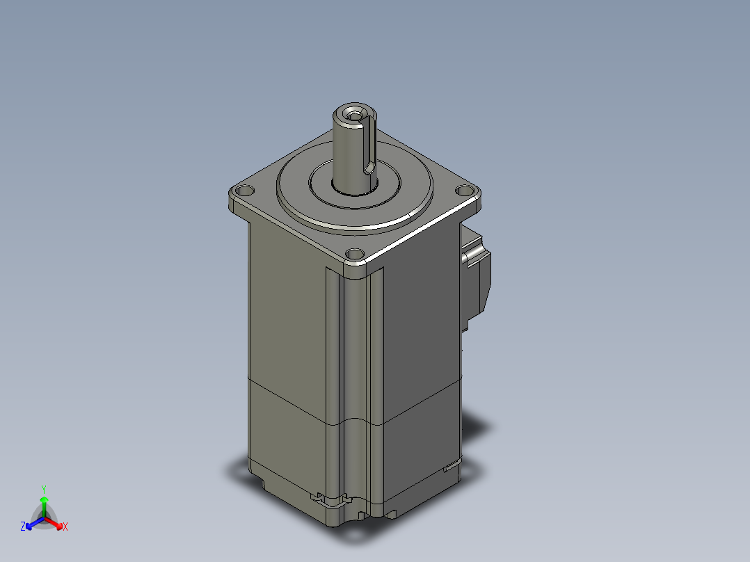 低压伺服电机MF5H-60CM30BZ1-504正等轴测图