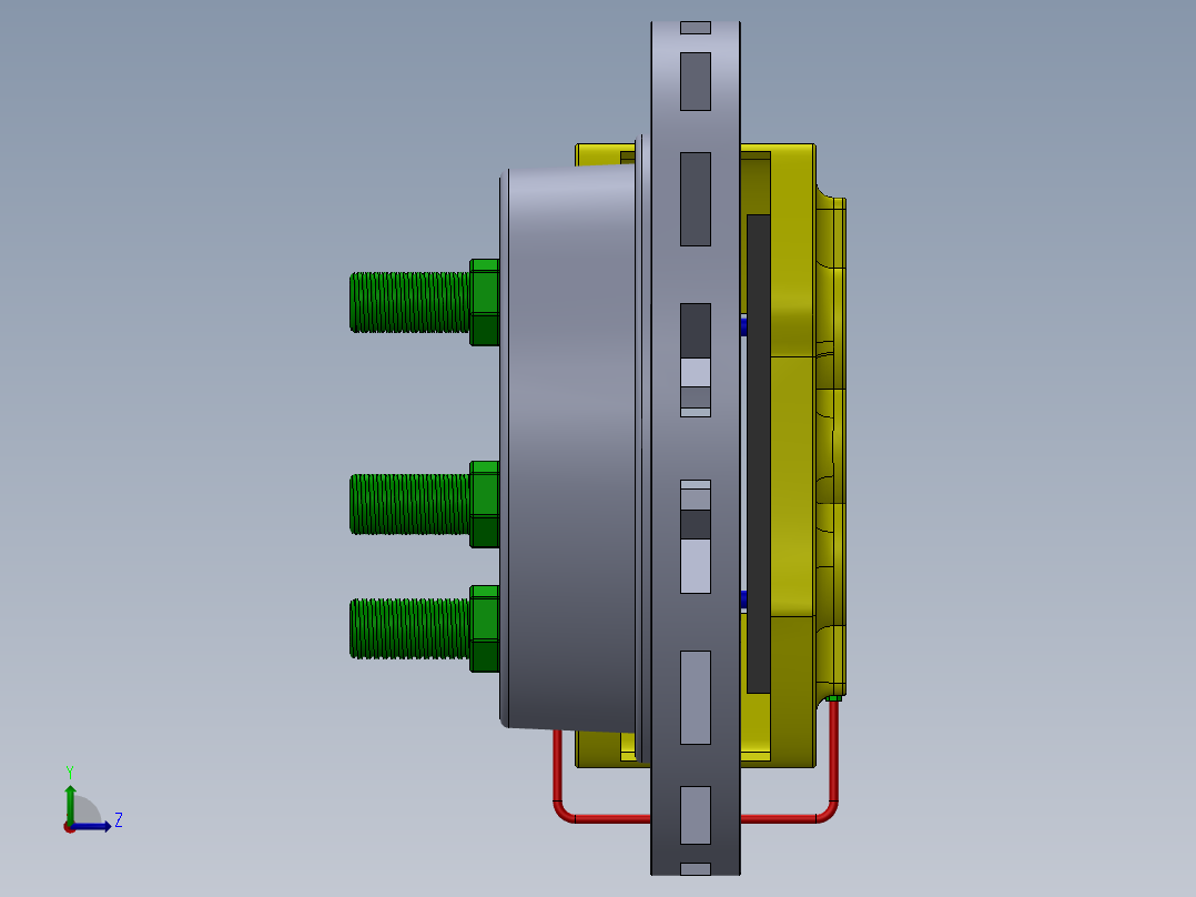 制动器 (23)左视图