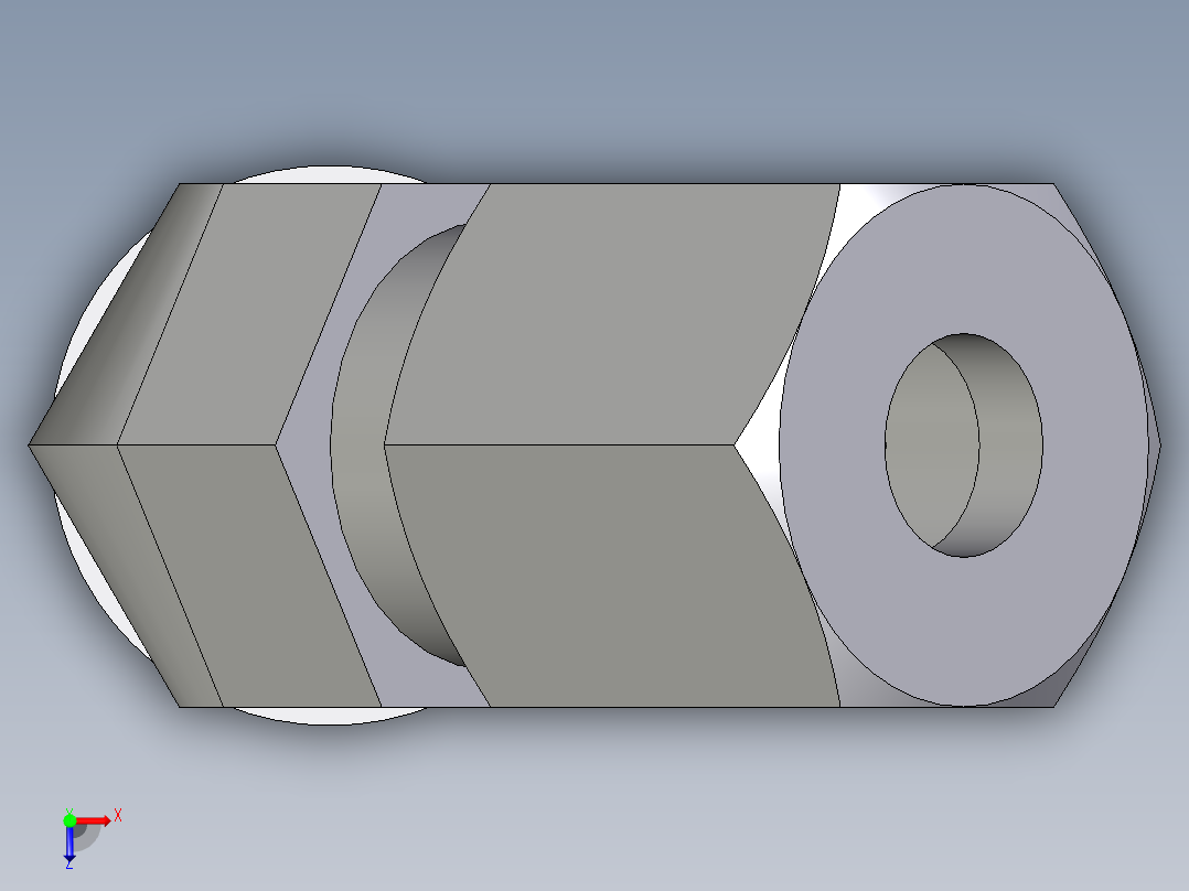 卡套式工业通用硬管接头EO_Adjustable_locknut_45_deg_elbow_VEE06LMORCF俯视图