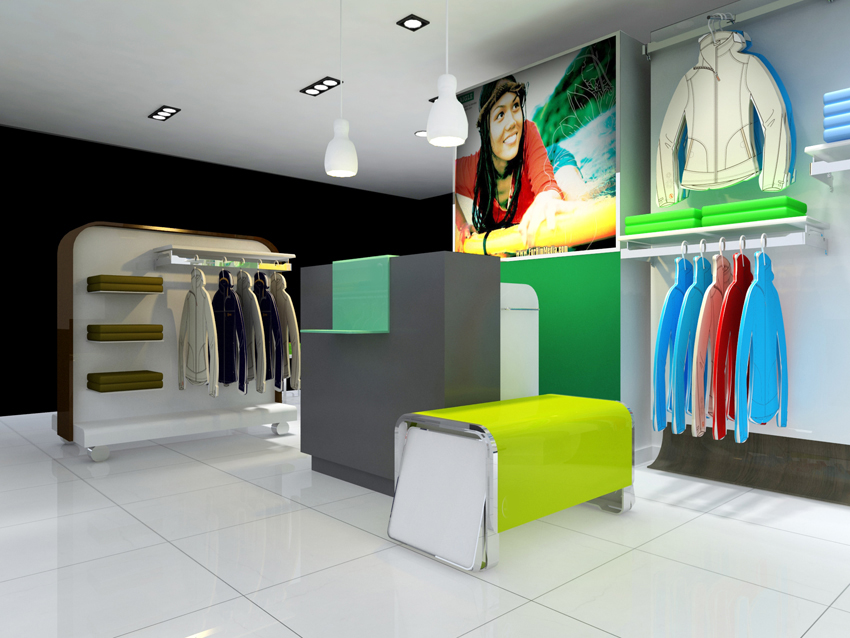 服装专卖店 施工图图片