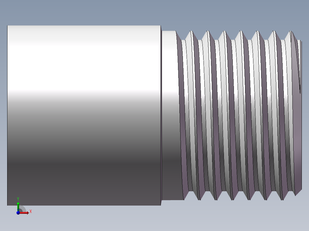 丝头-单外丝 DN10前视图