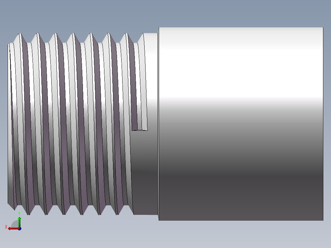 丝头-单外丝 DN10后视图