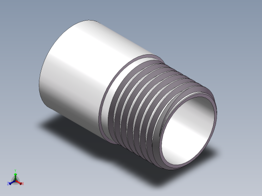 丝头-单外丝 DN10正等轴测缩略图