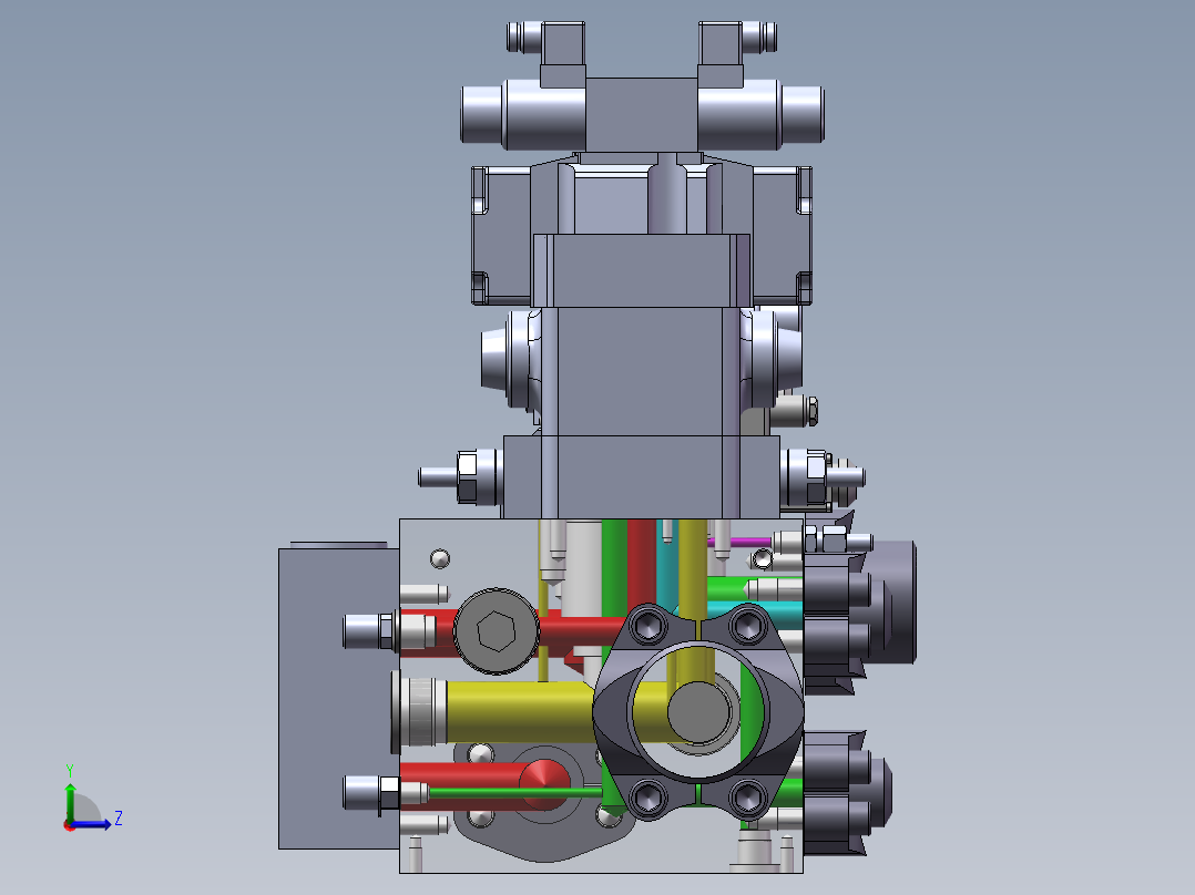 液压集成阀组左视图