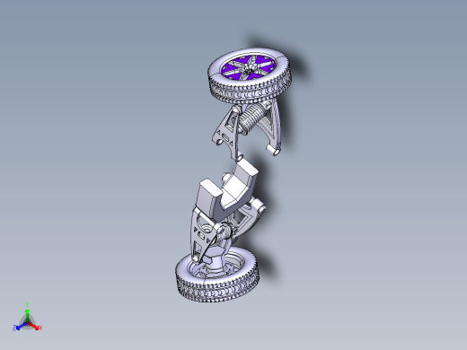 CATIA设计的双横臂悬架