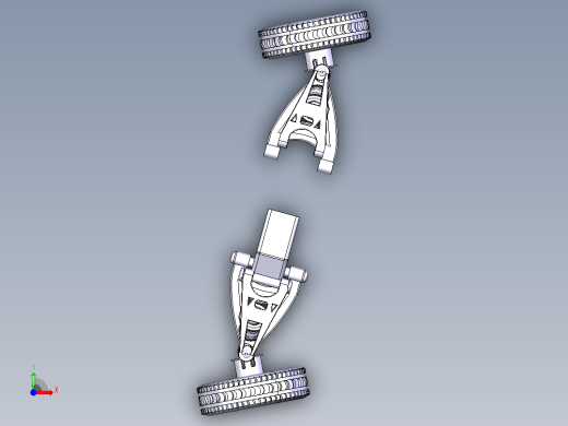 CATIA设计的双横臂悬架前视缩略图