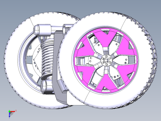 CATIA设计的双横臂悬架俯视缩略图